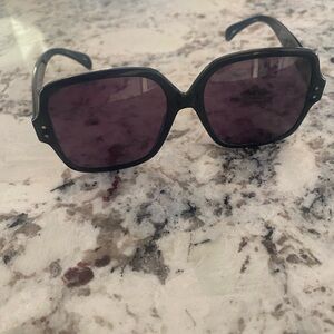 Alaïa Black Oversized Geometric Women's Sunglasses